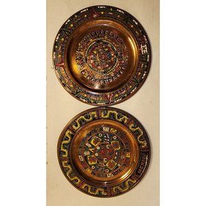 Solid Copper Mexican Plates (wall decoration)